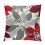 Ensemble de taies d'oreiller courtes en peluche rouge vin 1