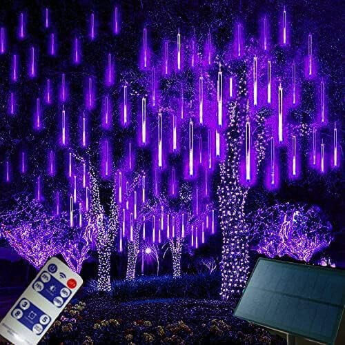Ηλιακά φώτα βροχής μετεωριτών, 30cm10-Tube360LED με τηλεχειριστήριο, φώτα που πέφτουν σε