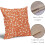 Fodere per cuscini arancioni con stampa floreale, 45x45 cm (2 pezzi) 4