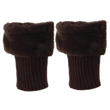 Women's Winter Leg Warmers 1 Pair Furry Boot Covers Protective Sleeve for Girls Cold Weather