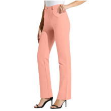 Pantaloni da donna Boli, tinta unita, vita elasticizzata, gamba dritta, casual, taglie dalla S alla 2XL