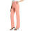 Calça feminina casual de corte reto com cintura elástica e cor sólida 1