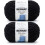 Κουβέρτα Extra Black Yarn - 2 πακέτα των 300g/10.5oz - Πολυεστέρας - 7 Jumbo - Πλέξιμο/Κροσέ 1