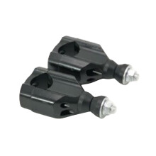 2 szt. zacisków na kierownicę motocyklową CNC z aluminium do motocykli crossowych i skuterów, (28 mm, 1 1/8 cala) w kolorze czarnym