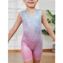 Gymnastik-Trikots für Mädchen (2-8 Jahre), glitzernde Radtrikots, Ganzkörperanzüge, Sport-Turnanzug