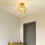 Lampadario da soffitto Gallickan con design floreale dorato 5