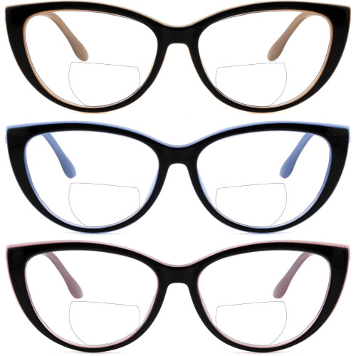 Cat Eye bifocale leesbrillen voor dames – 3-pack 1