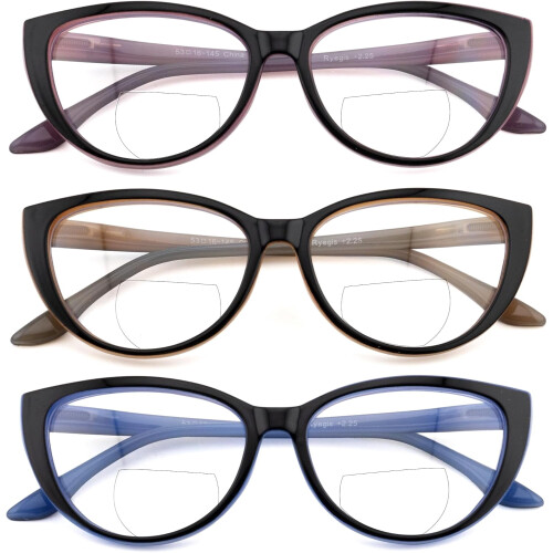 Cat Eye bifocale leesbrillen voor dames – 3-pack 2