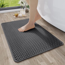 Tapis de bain antidérapant avec envers en caoutchouc, super absorbant et