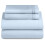Ensemble de draps de lit 4 pièces en microfibre brossée bleue 1