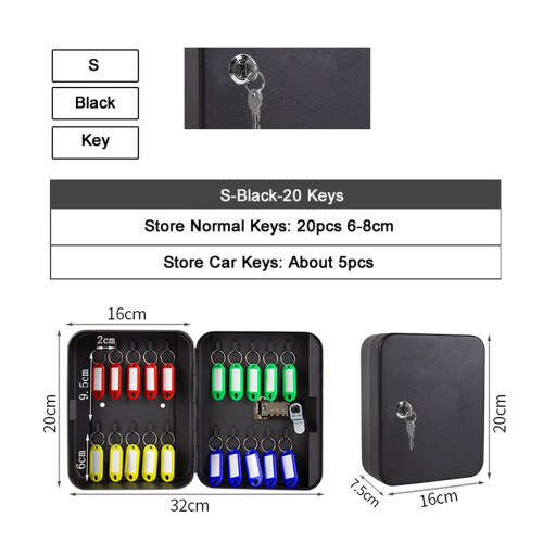 Password Multi Key Lock Box Keys Safe Storage Box Lock Spare Car Keys Organizer Box,Multiple Options Available 2
