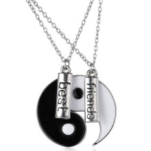 2er-Set Freundschaftsanhänger aus Edelstahl mit Yin-Yang-Motiv für Paare, ideales Geschenk für beste Freunde