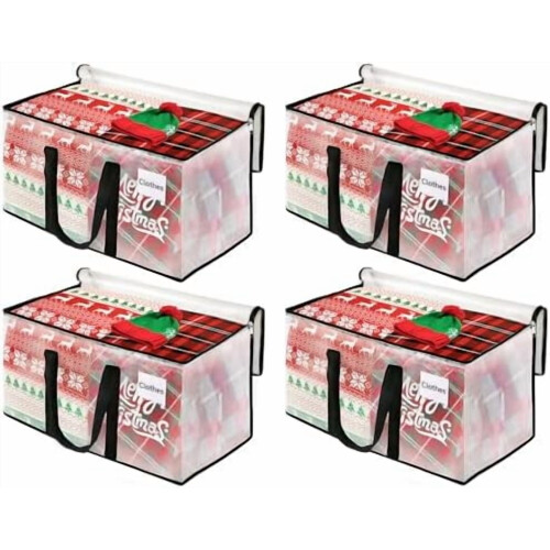 Sacchi per trasloco trasparenti resistenti 76L - Confezione da 4