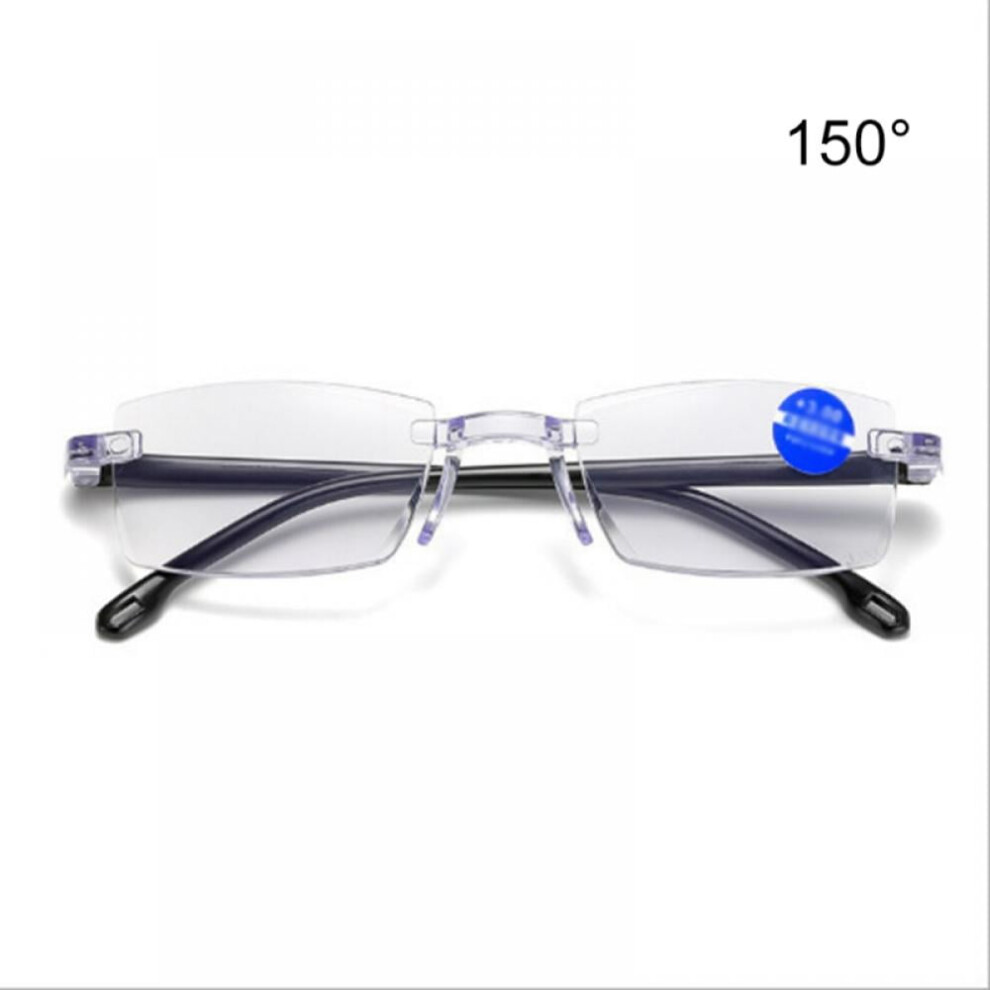 GOODLY Titanium Rimless Reading Glasses Readers for Men Women