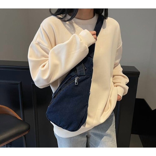 Dame denim crossbody-taske 1 stk. 1