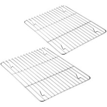 Ensemble de 2 grilles de refroidissement en acier inoxydable – 21,8 x 15,7 cm