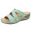 Sandals UTTOASFAY do Mhná Sandals Il-Dathacha Bróidnithe le Béal Éisc Dingeacha do Mhná, Bróga Ardáin Glasa 8(40) 3