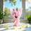 Artificial Pink Rose Bouquet Gift Set 1 Pack 4