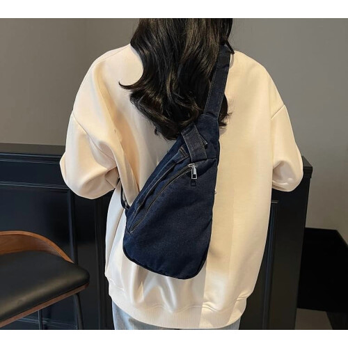 Dame denim crossbody-taske 1 stk. 2