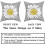 Grå & Blå Daisy Örngott 40x40 cm Set med 2 4
