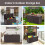 Outdoor Storage Box Espresso 75 Gallon Waterproof with 8