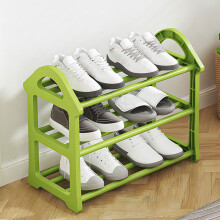 Étagère Ă chaussures Merryso Ă 3 niveaux en plastique, petit rangement aĂ©rĂ© pour chaussures d'entrĂ©e, de chambre ou de placard, facile Ă