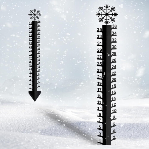 Bâton de mesure de neige avec thermomètre 36 pouces 2