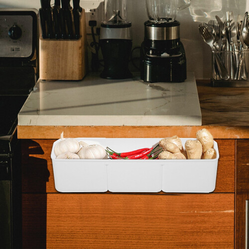 Panier de rangement blanc pour porte de placard (1 pièce) 1