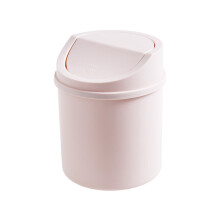 Mini poubelle réutilisable, peu encombrante, en plastique PP, cylindrique, pour bureau, légère, solide et facile à utiliser.