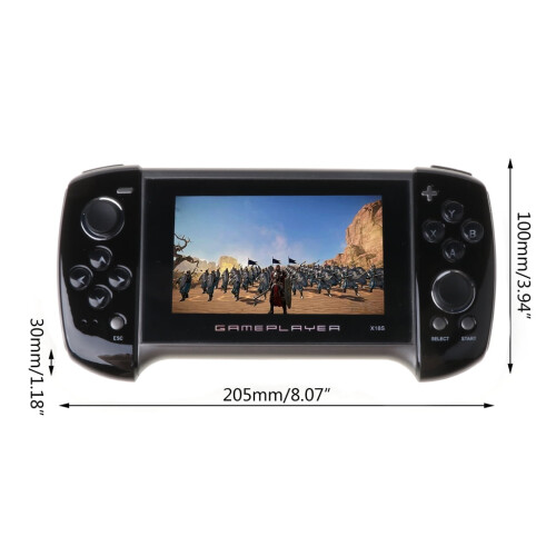 Φορητή κονσόλα παιχνιδιών X18Plus, μεγάλη οθόνη 4,3 ιντσών, διπλό joystick, υποστήριξη 1