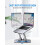 Laptop Stand Adjustable 360 Rotating Foldable Grey 2