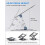 Laptop Stand Adjustable 360 Rotating Foldable Grey 3