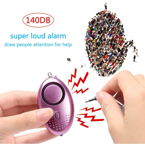 Women's Personal Alarm Keychain 140dB with LED Light 5 Pack 1