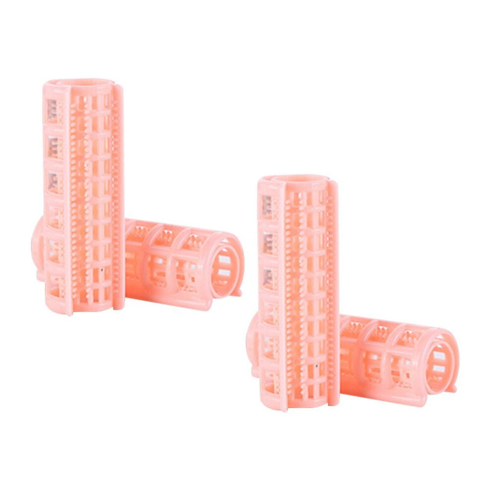 12Pcs Pink Plastic Hair Curlers for Women Lightweight Design Spiral Curls and Waves Style