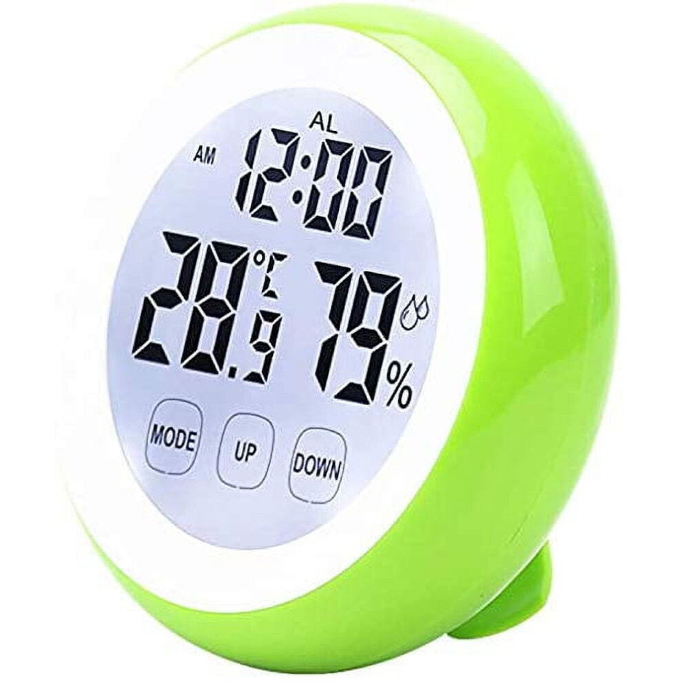 Digital Thermometer Hygrometer Clock With Touch Screen, Backlight & Magnetic Back Â Compatible With Home, Office, Baby Room 9448990323951