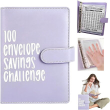 100Envelopes Money Saving Challenge Binder – Spara 5 050 dollar på 100 dagar, budgetplanerare med kontantkuvert