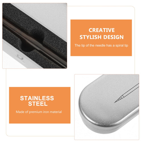 Μεταλλικό στυλό καφέ βελόνας καφέ latte σε διάφορα χρώματα 1 τεμάχιο 6.00x0.39 ίντσες 2