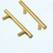 Gold Euro Bar Cabinet Pulls 3" Center 10-Pack