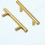 Gold Euro Bar Cabinet Pulls 3" Center 10-Pack 1