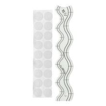 Doorzichtige acryl quiltlinialen met golvend patchworkpatroon, quiltliniaal