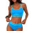 Damen-Badeanzug, konservatives, hochgeschnittenes, einfarbiges Bikini-Set, geteiltes Design und bequem, für Strand, Pool oder 1