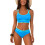 Damen-Badeanzug, konservatives, hochgeschnittenes, einfarbiges Bikini-Set, geteiltes Design und bequem, für Strand, Pool oder 2