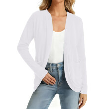 Leichte, offene Strickjacke für Damen mit Taschen