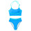 Damen-Badeanzug, konservatives, hochgeschnittenes, einfarbiges Bikini-Set, geteiltes Design und bequem, für Strand, Pool oder 4