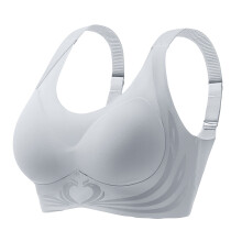 Bügelloser Damen-BH, einfarbig, gerafft, große Größen, Alltagsunterwäsche ohne Bügel, Größen M-6XL