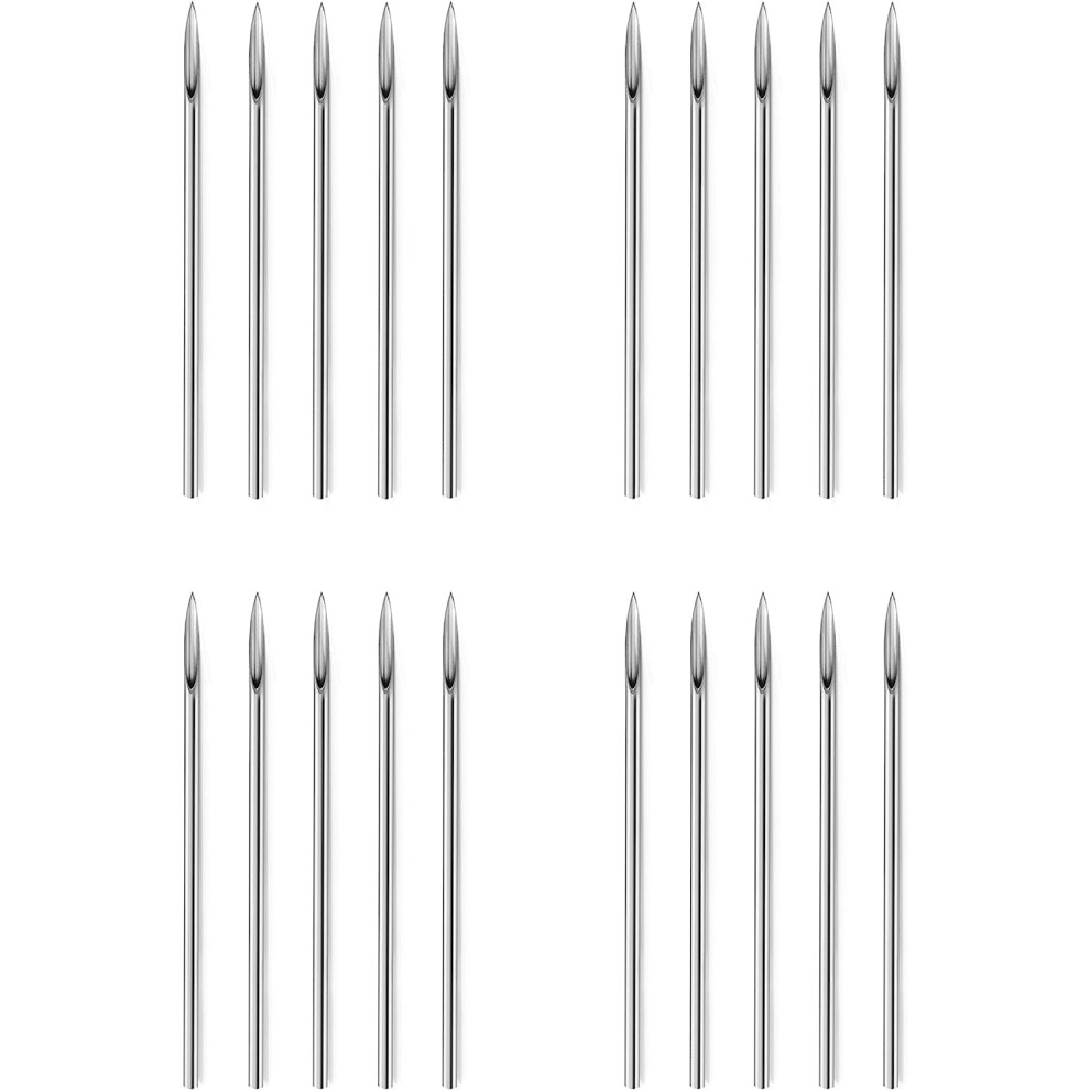 Stainless Steel Piercing Needles 10G-20G for Nose, Septum, Belly, Cartilage, Tragus, Helix, Rook, Conch, Daith, Tongue, Lip, EyebrowâCompatible with