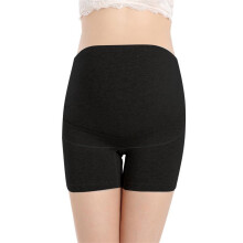 CHOII Naadloze zwangerschapsshorts van 100% katoen – Hoge taille met buikondersteuning, postpartum boxershorts voor vrouwen, zwart