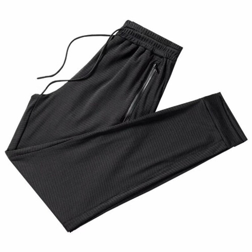 UTTOASFAY Ανδρικό Αθλητικό Παντελόνι Hollow Summer Thin Loose Air Conditioning Εννέα Σημείων 1