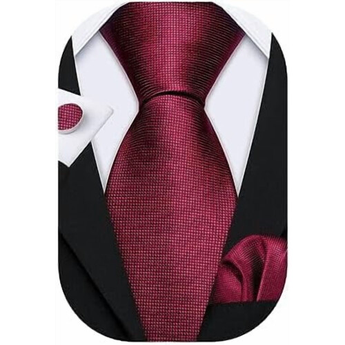 Men's Silk Tie Extra Long Solid Color Wedding Necktie