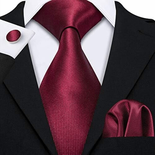 Men's Silk Tie Extra Long Solid Color Wedding Necktie 2